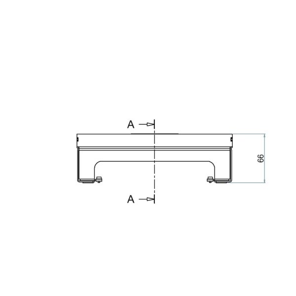 Produktbild UBD 215 206  -  Unterflur-Bodendose UBD 210 small inkl. Deckel mit Kante, geschlossen, 15mm Vertiefung und 1 Bürstenauslass